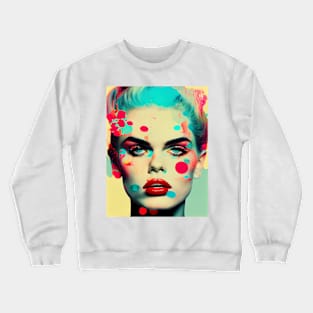 Modern pop art style woman Crewneck Sweatshirt